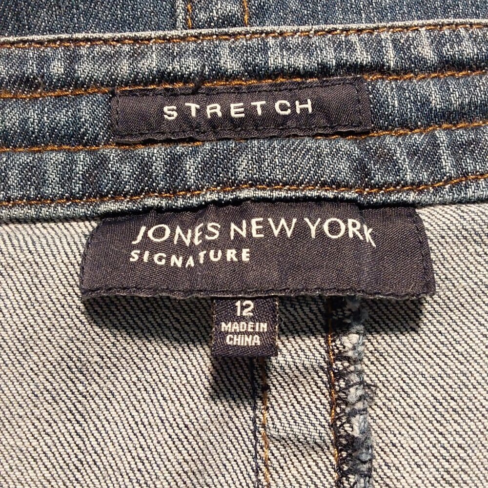 Jones New York Stretch Denim Pencil Skirt - 12 - Good Condition - Picture 5 of 5